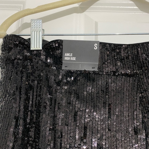 Brand new. Express sequin high rise ankle pants. Size small. - Picture 6 of 8